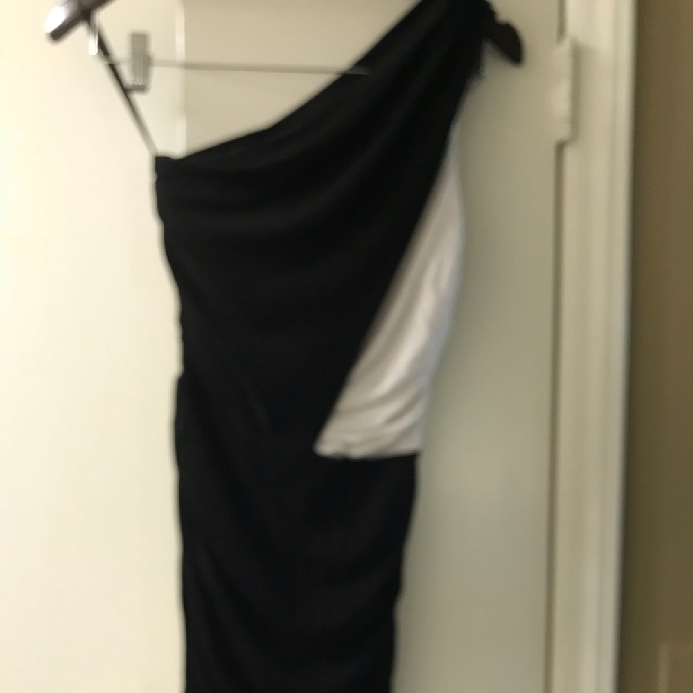 Bebe One Shoulder Fitted Mini Dress